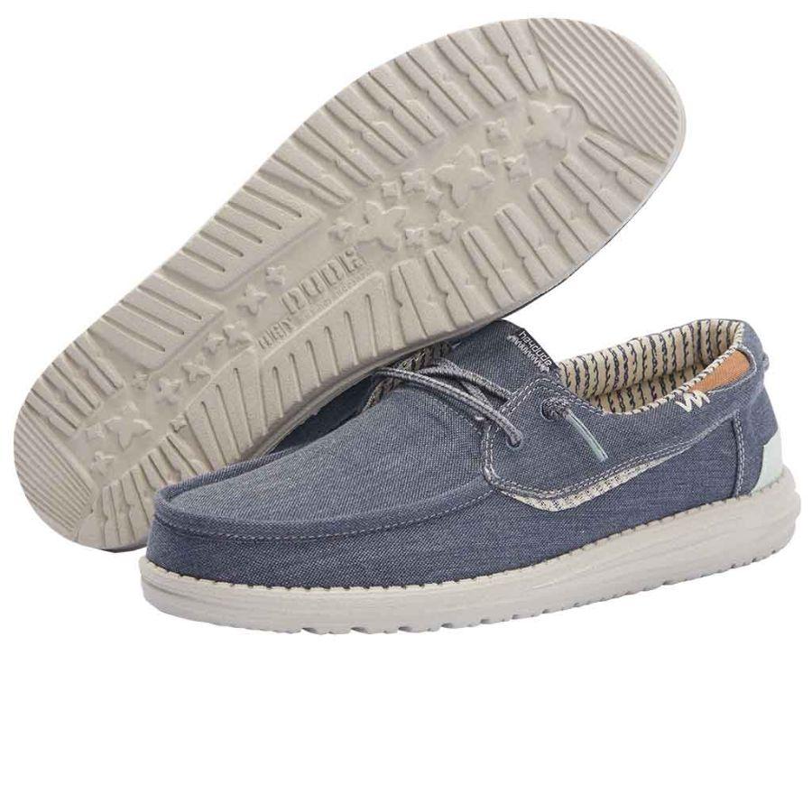 Hey Dude Welsh Chambray - Sea Blue