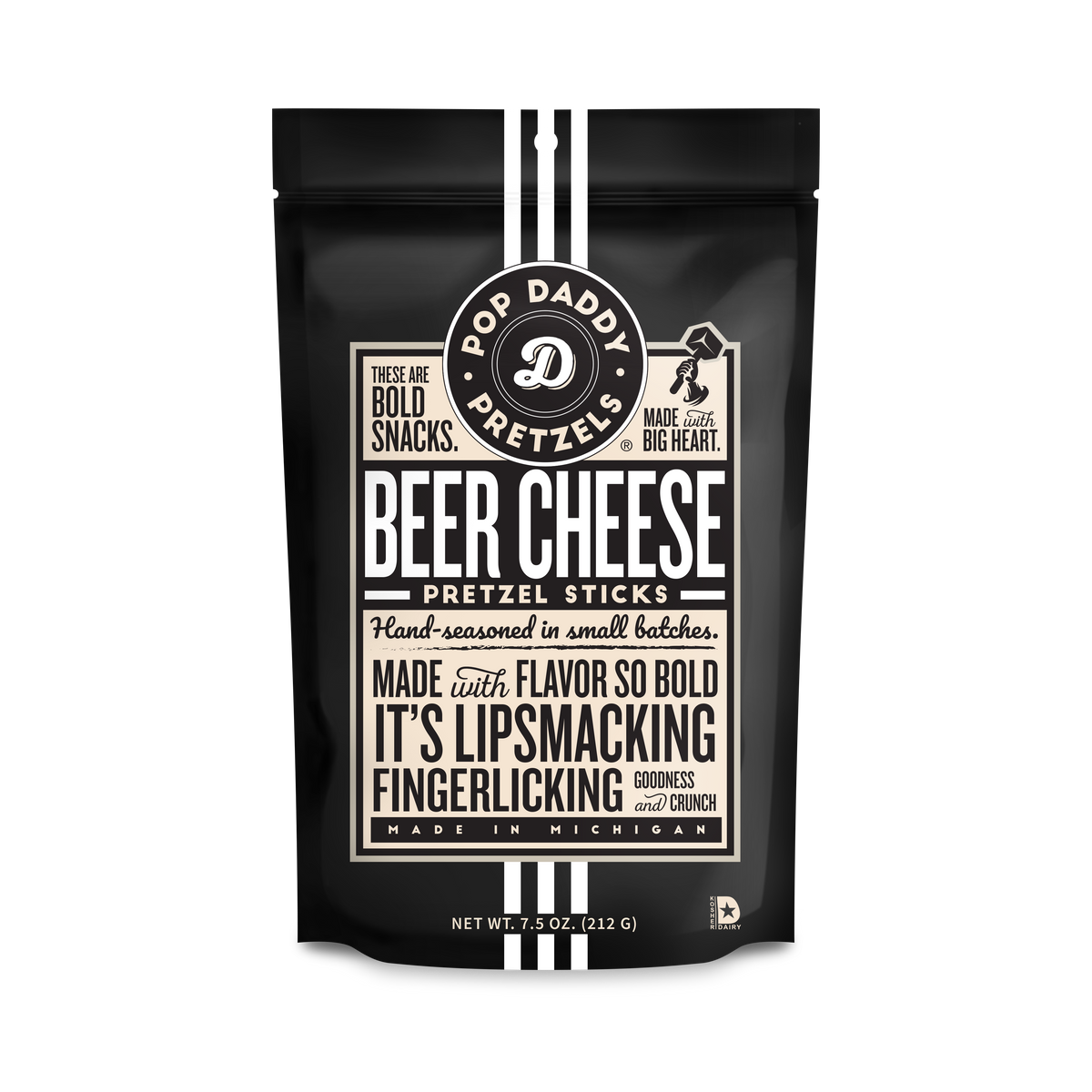 Pop Daddy Snacks – Beer Cheese Seasoned Pretzels 7.5oz
