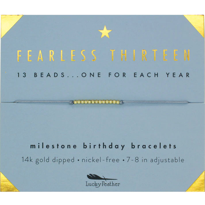 Milestone Birthday Bracelet - Fearless Thirteen