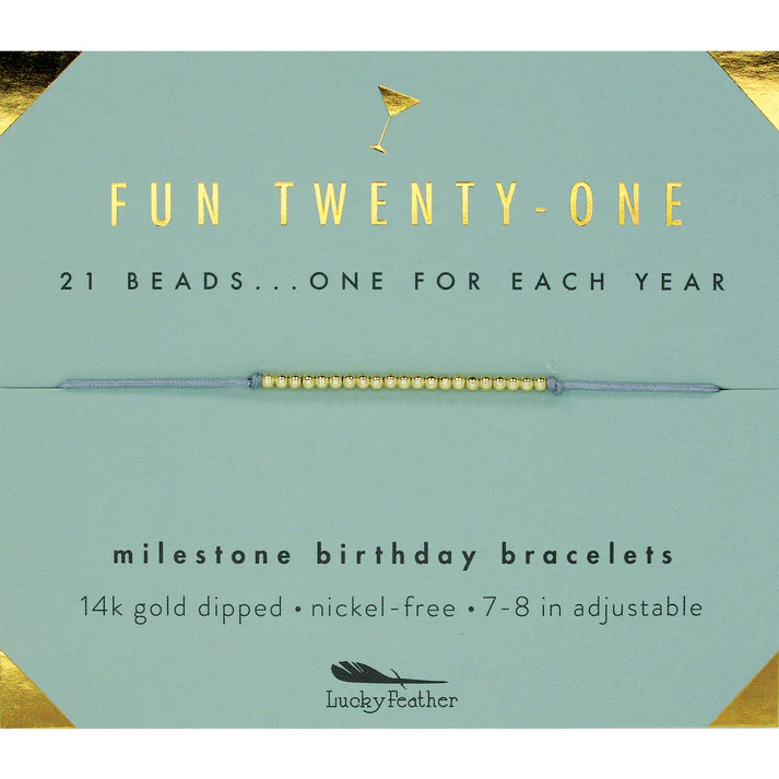 Milestone Birthday Bracelet - Fun Twenty - One