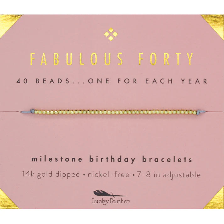 Milestone Birthday Bracelet - Fabulous Forty