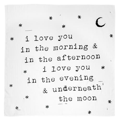 Muslin Sentiment Blanket - Love You