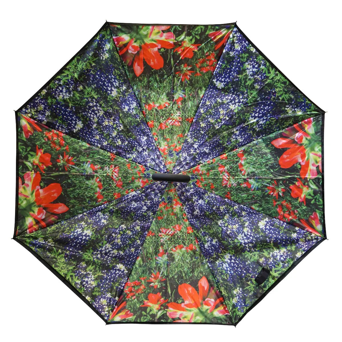 Blue Bonnet Wild Flowers Topsy Turvy Umbrella