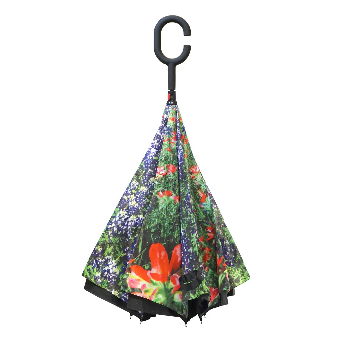 Blue Bonnet Wild Flowers Topsy Turvy Umbrella
