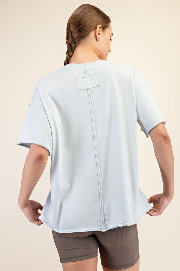 Pigment Washed Cotton Top
