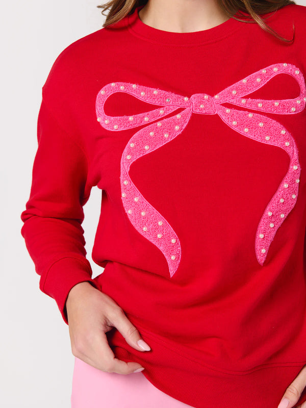 Pearl Bow Classic Sweatshirt