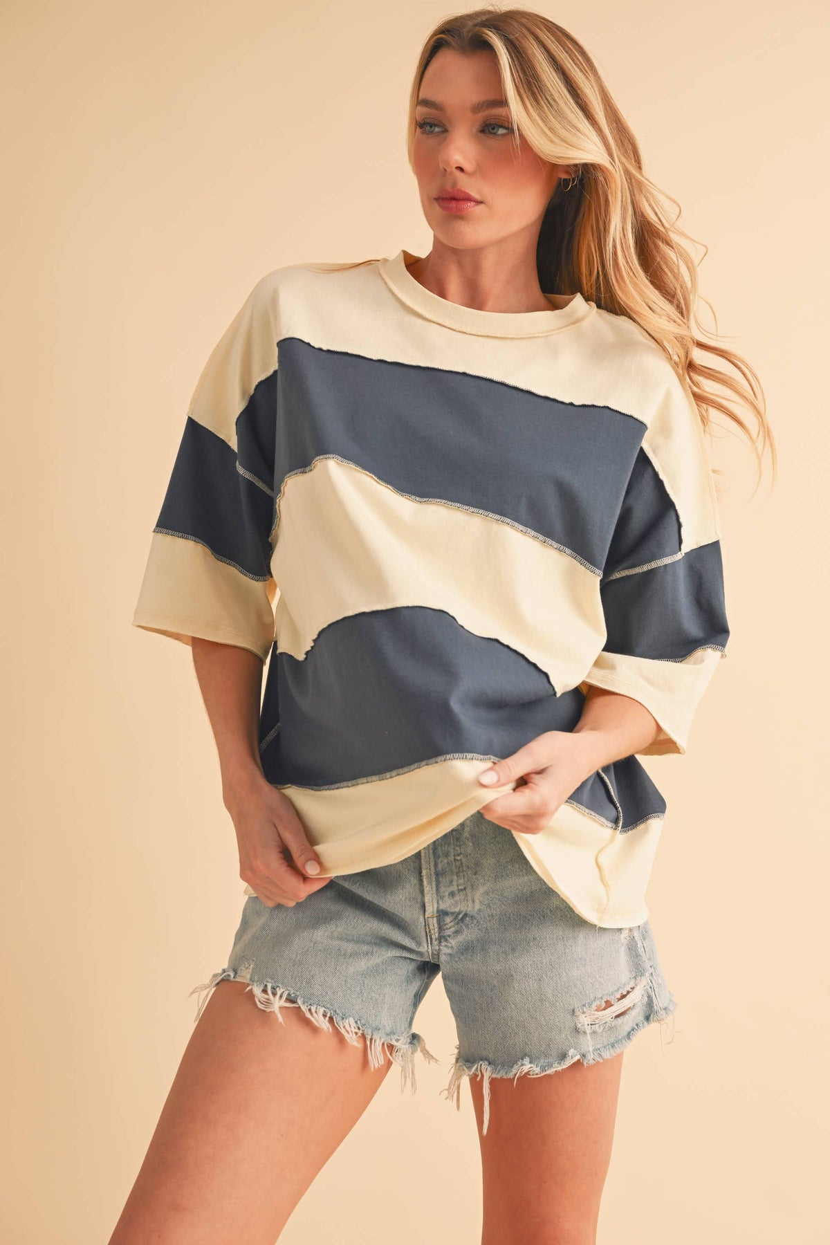 The Polly Color Block Top