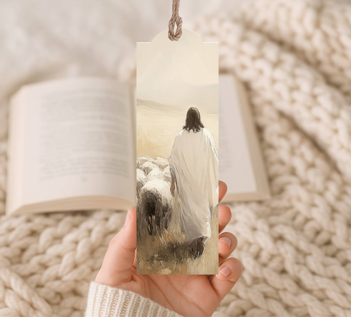 Wood Bookmark - Jesus Sheep