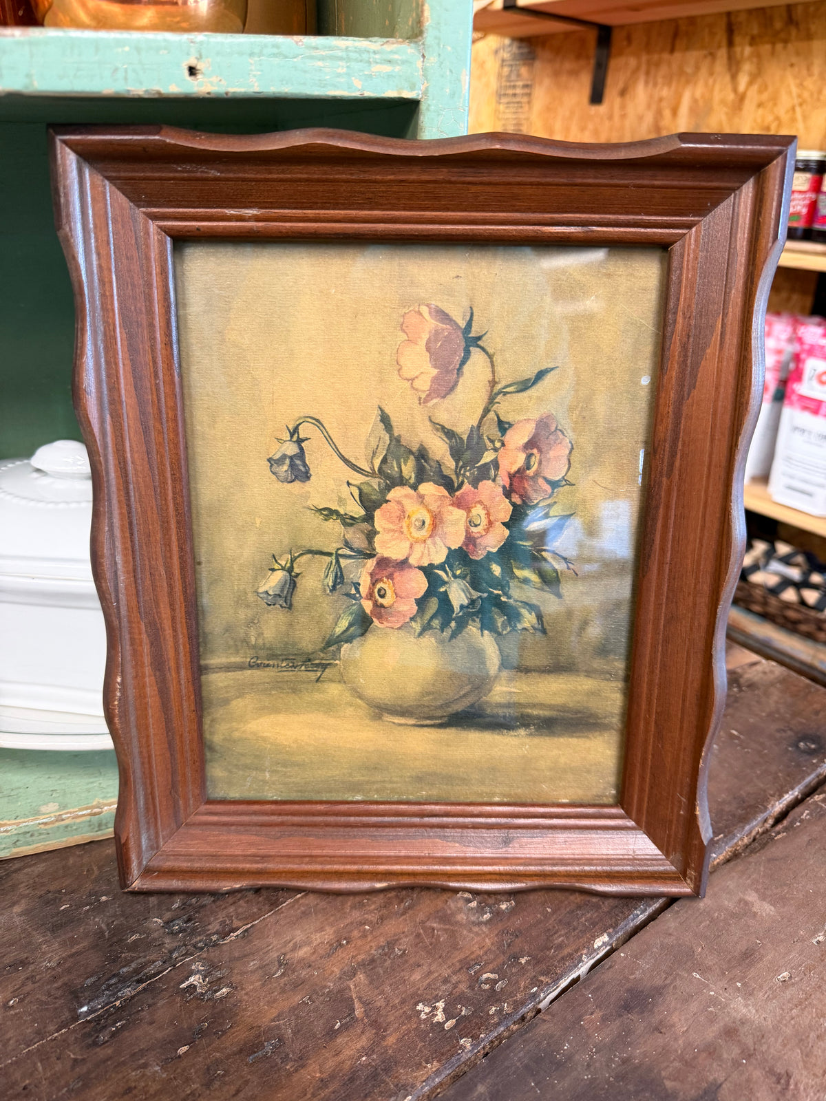 Vintage Framed Floral Print