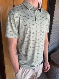 Performance Polo - Flying Ducks - Green