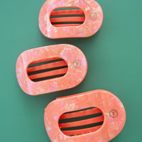 TELETIES - Flat Round Hair Clip | Large | Dreamsicle