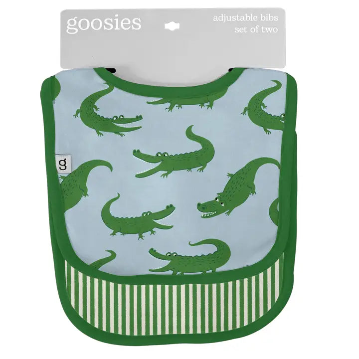 Goosies Bibs (Set of Two) - Blue Alligator