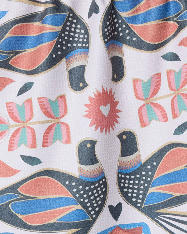 Geometry - Scandi Lovebirds Tea Towel