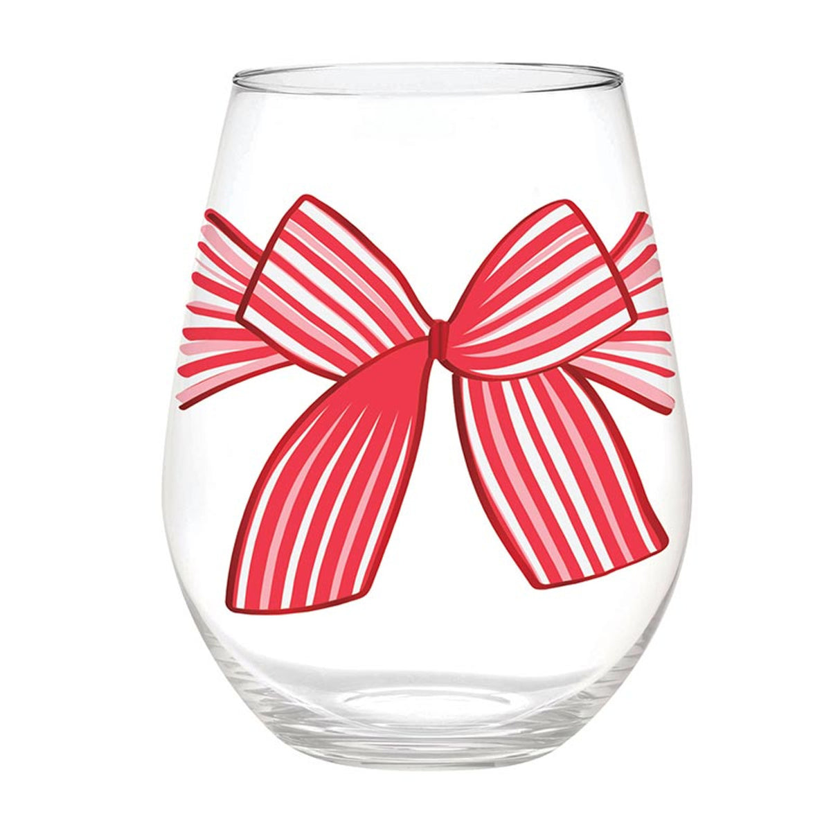 Jumbo Stemless Wine Glass - Bow