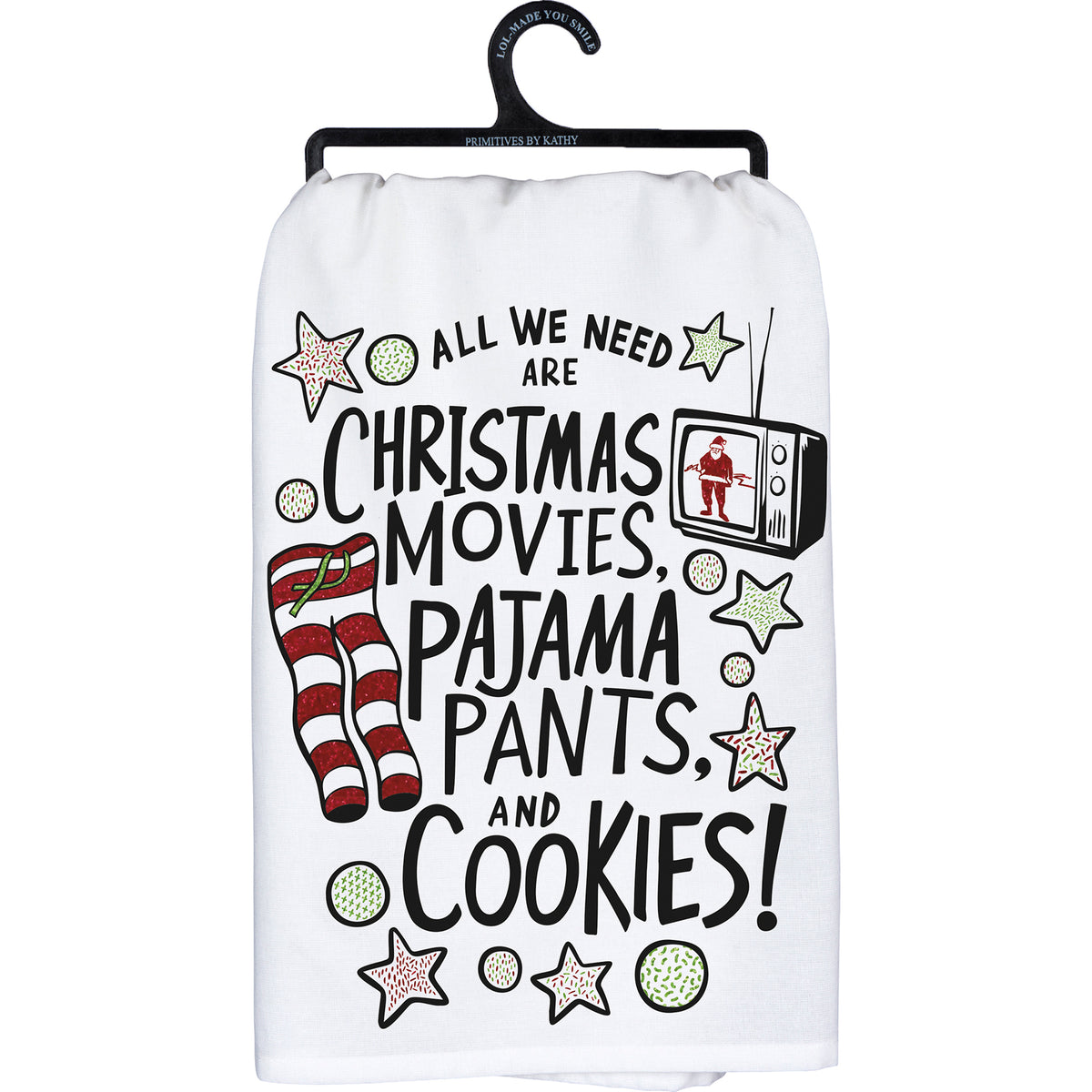 Christmas Movies Pajama Pants Kitchen Towel