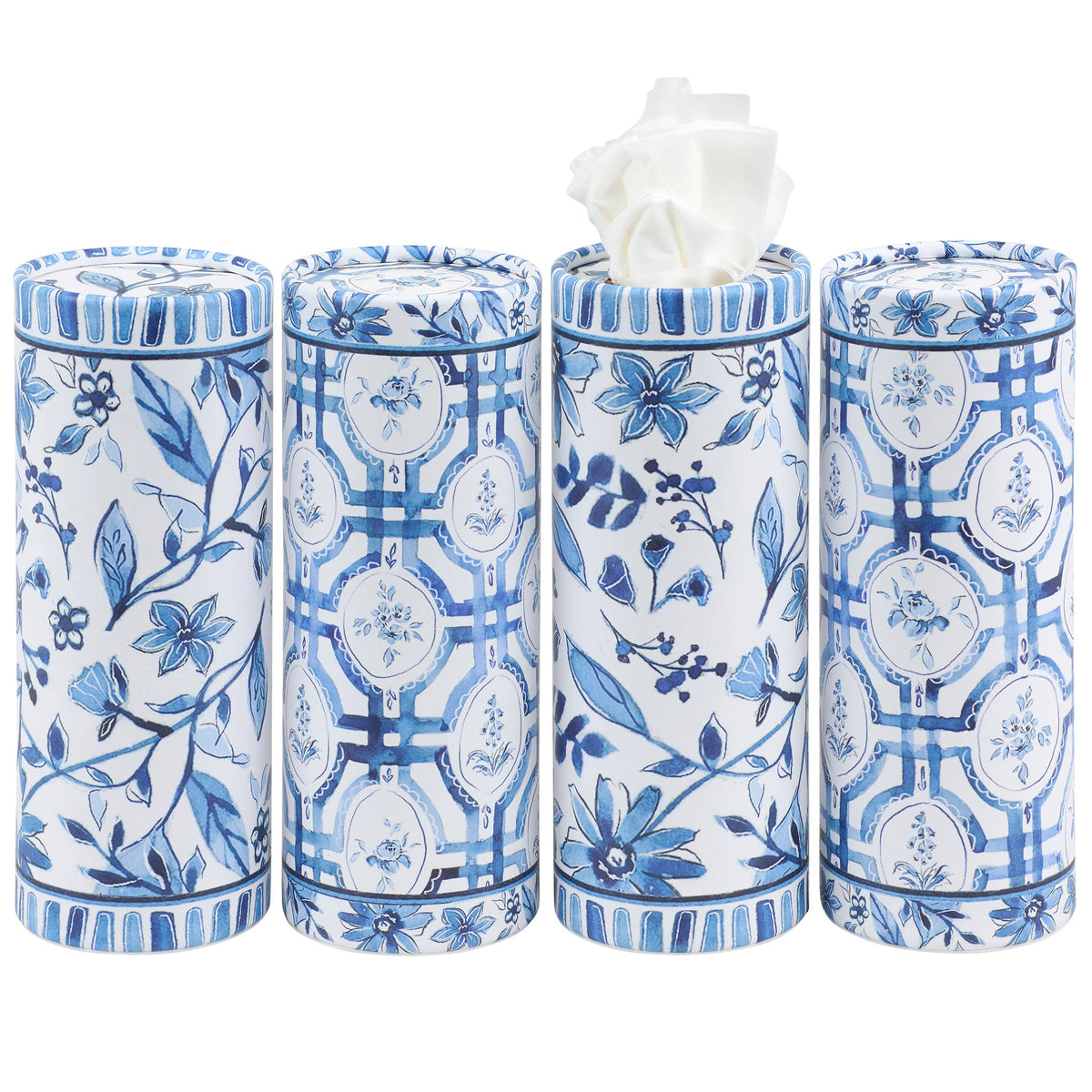 Blue Florals Tissue Box