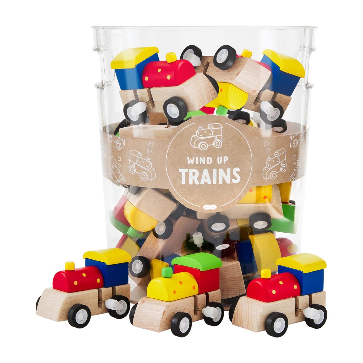 Wooden Wind-Up Train