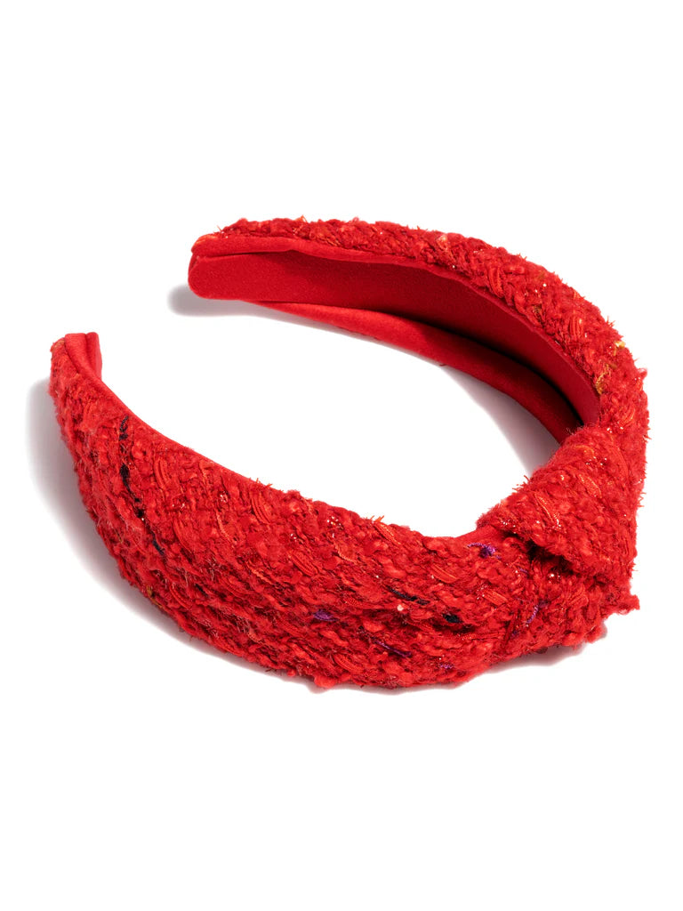 Boucle Knotted Headband - Ruby