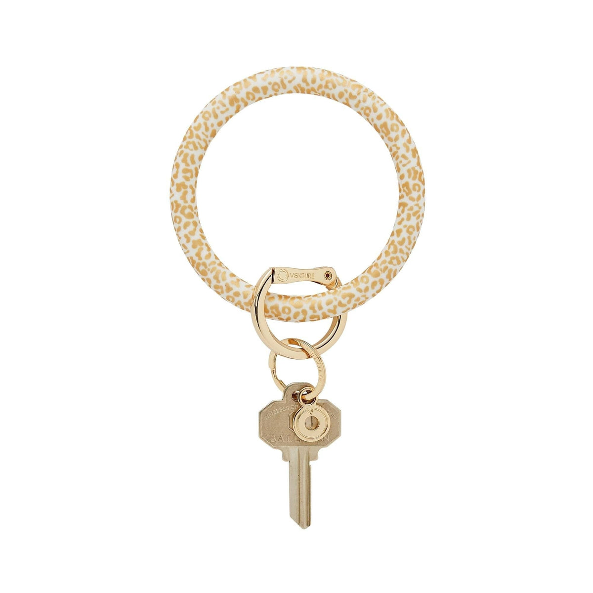 Silicone Big O® Key Ring - Gold Rush Cheetah