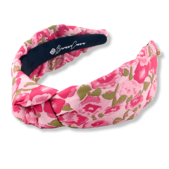 Pink Floral Brocade Headband
