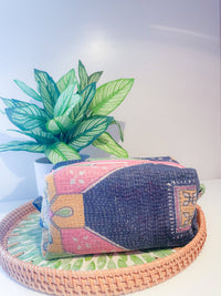 Asha Project - Vintage Kantha Zipper Box Pouch