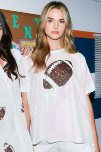 Game Day Football Sequin Tee