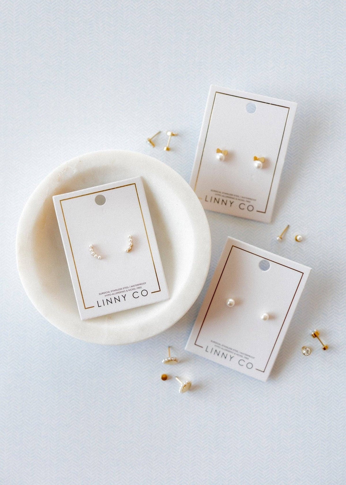 Screwback Stud Earrings - Payton Pearl White 5mm
