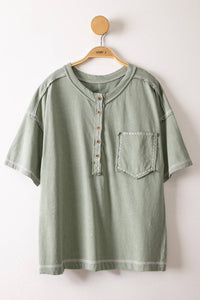 Mineral Washed Oversized Top