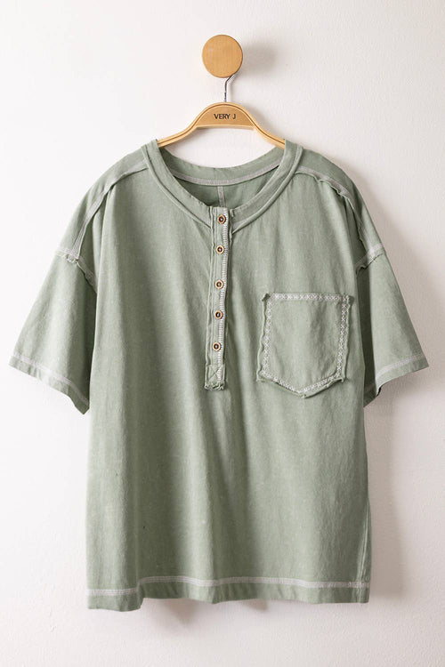 Mineral Washed Oversized Top