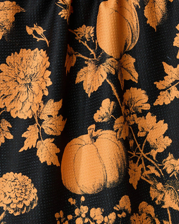 Geometry - Haunted Harvest Orange Tea Towel
