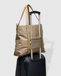 Nora Nylon Travel Tote - Beige