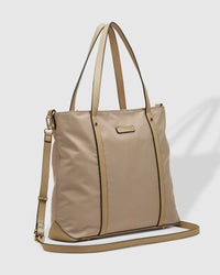 Nora Nylon Travel Tote - Beige