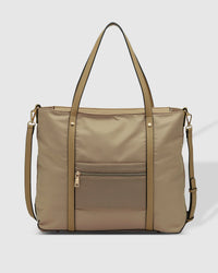 Nora Nylon Travel Tote - Beige