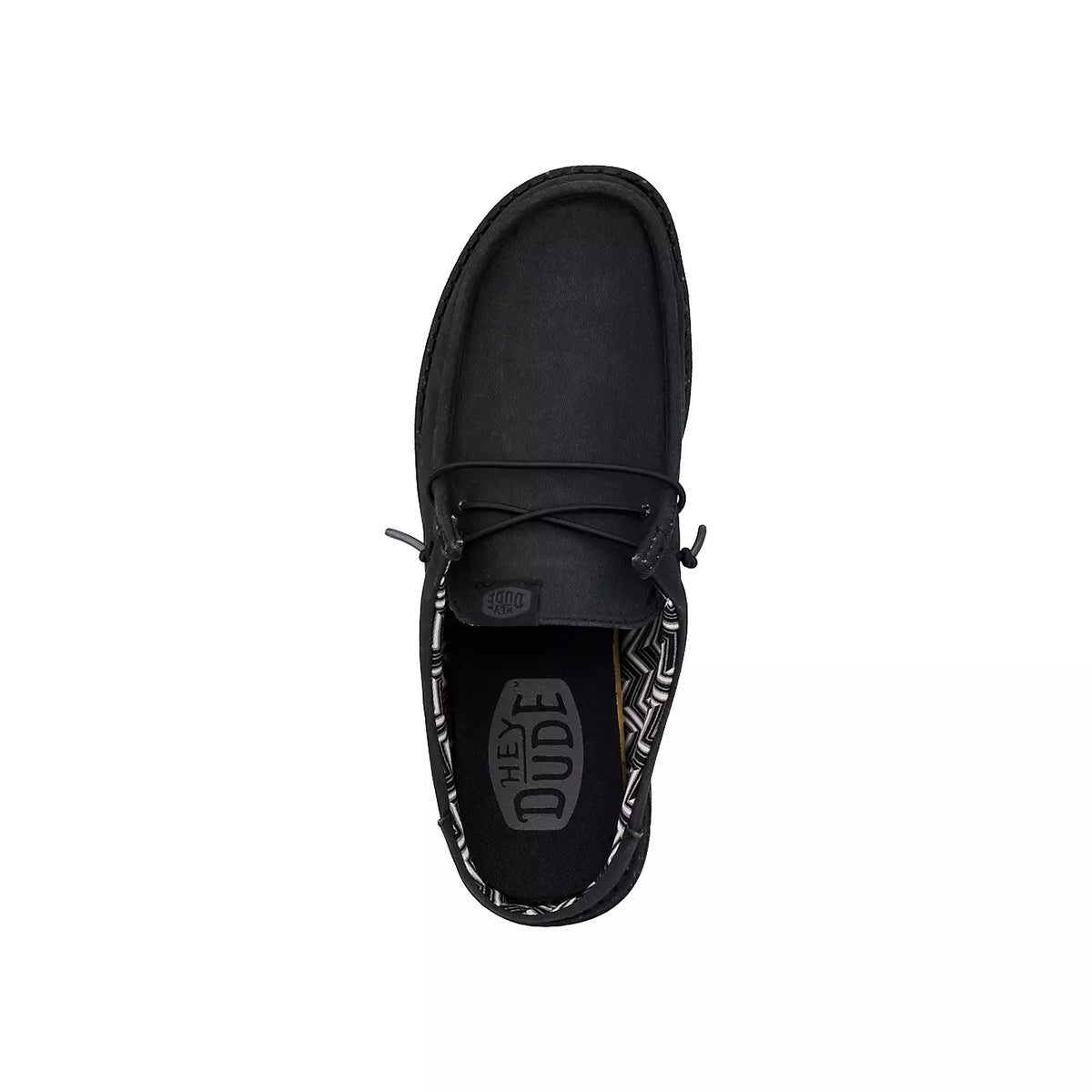 Hey Dude Wally Slip Stretch Canvas - Black/Black