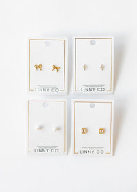Screwback Stud Earrings - Payton Pearl White 5mm