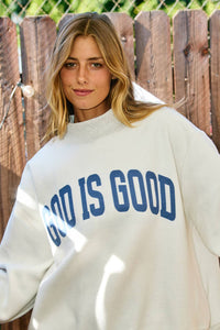 JESUS & GOD IS GOOD Reversible Sweatshirt