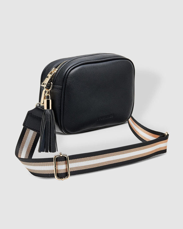 Jacinta Metallic Crossbody Bag - Black