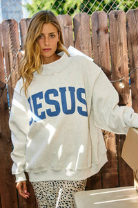 JESUS & GOD IS GOOD Reversible Sweatshirt