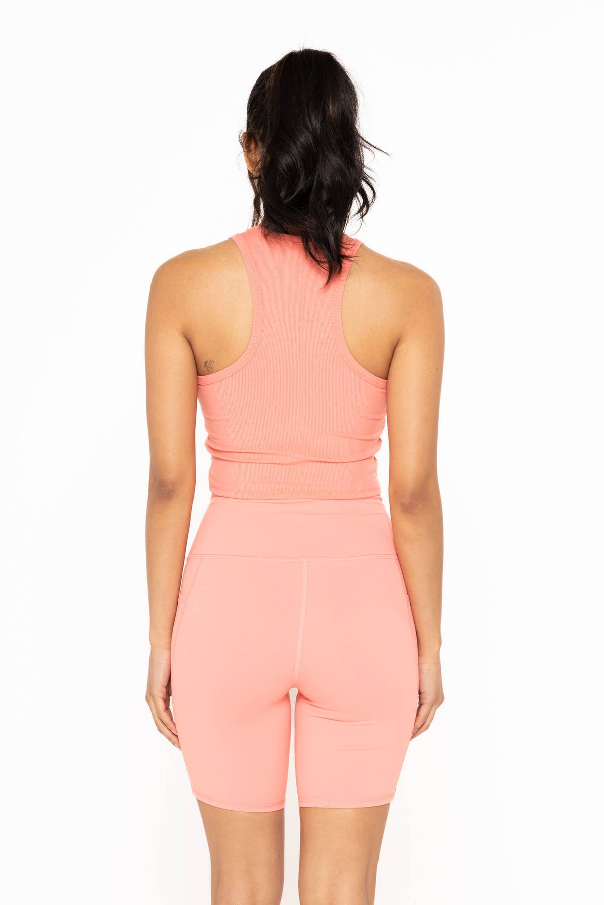 Essential Micro-Ribbed Racer Athleisure Tank Top