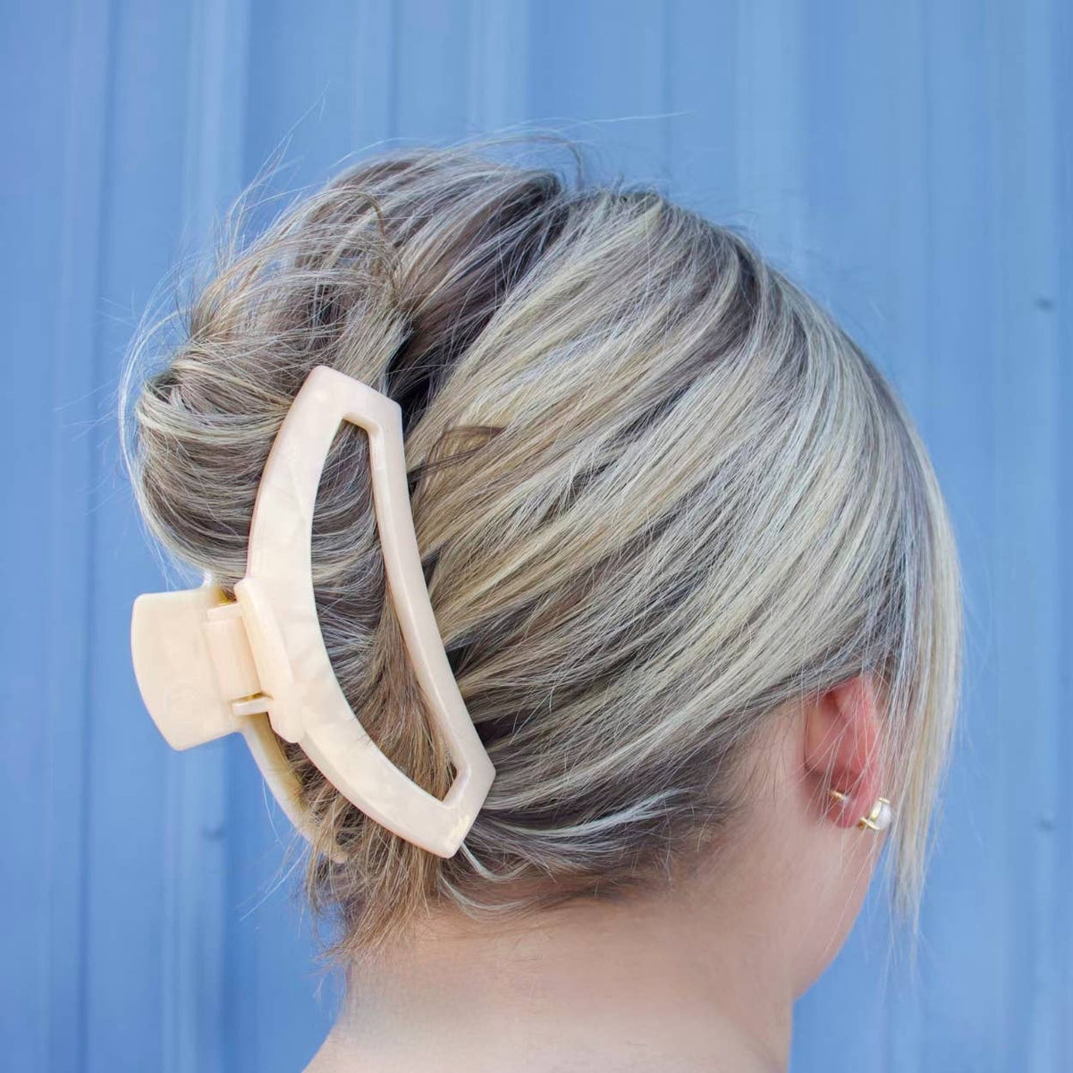 TELETIES - Open Hair Clip | Large | Soft Surf