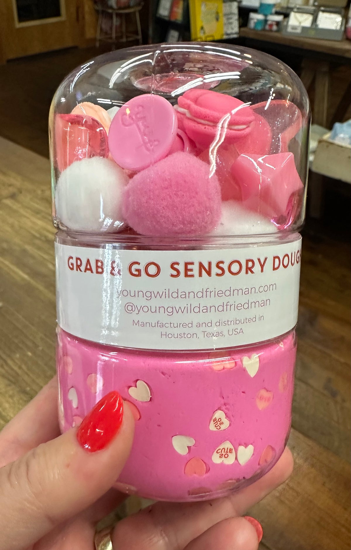 Girly Valentine's Day Grab & Go Dough Jar
