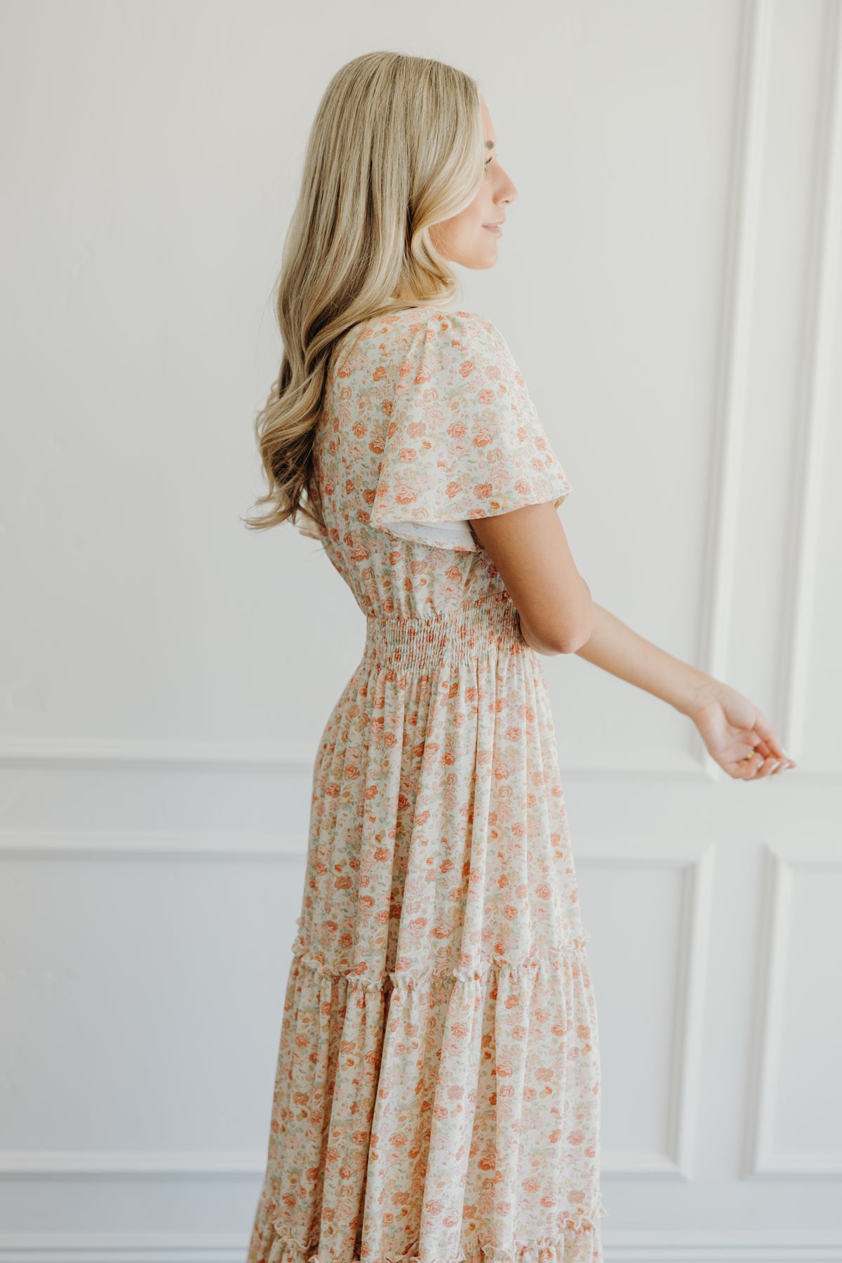 The Eden Dress in Honeydew Rose