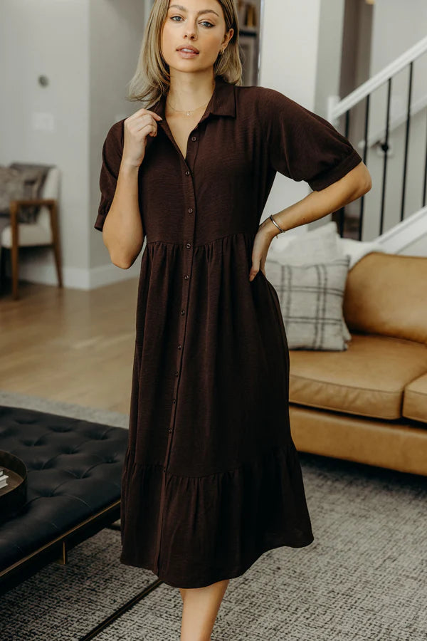 The Leo Dress - Espresso