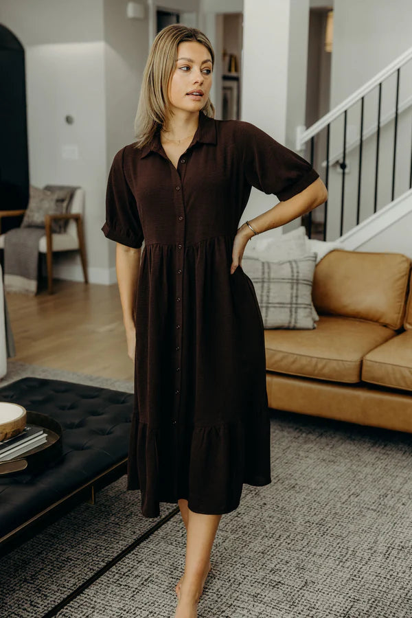 The Leo Dress - Espresso