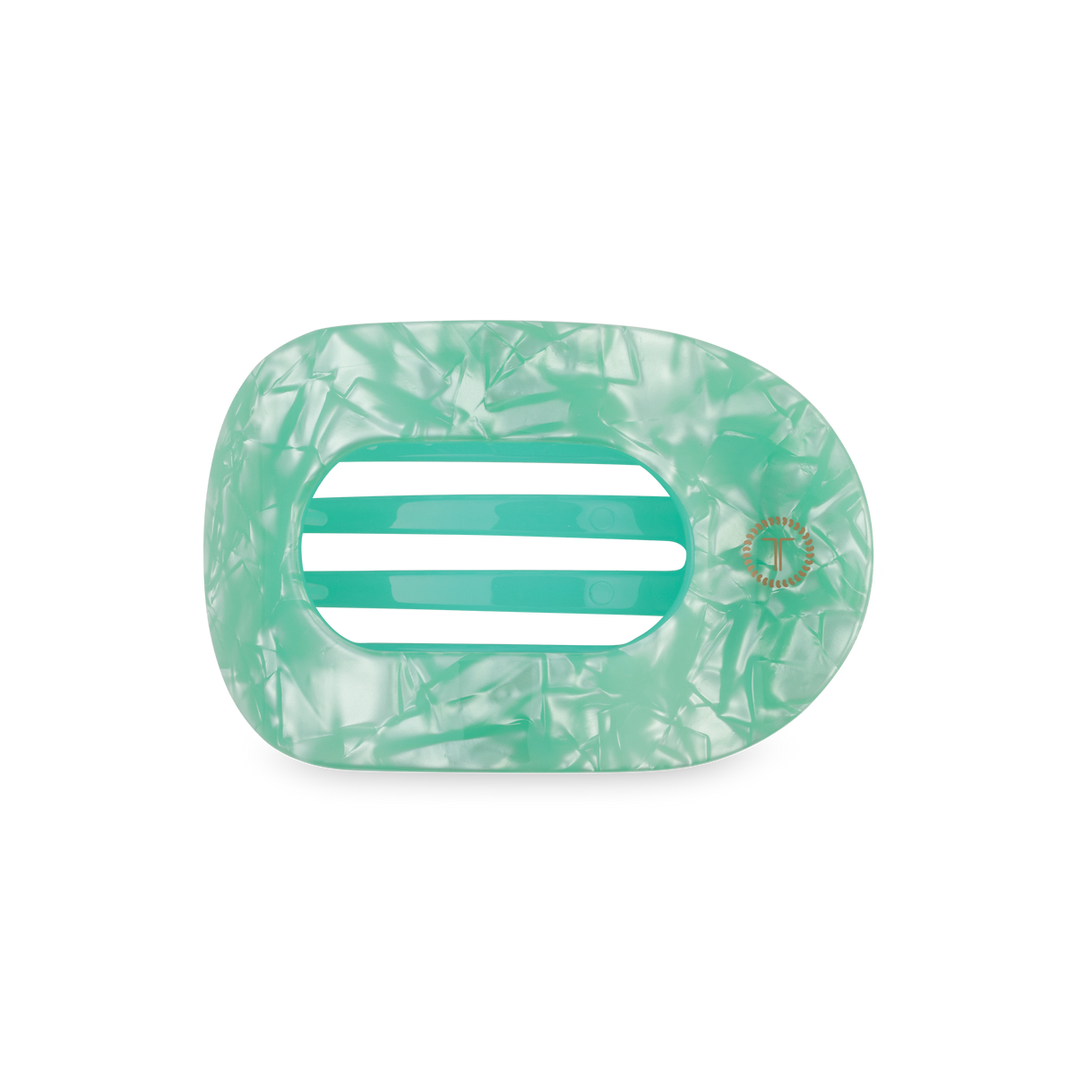 TELETIES - Flat Round Hair Clip | Medium | Spring Splash