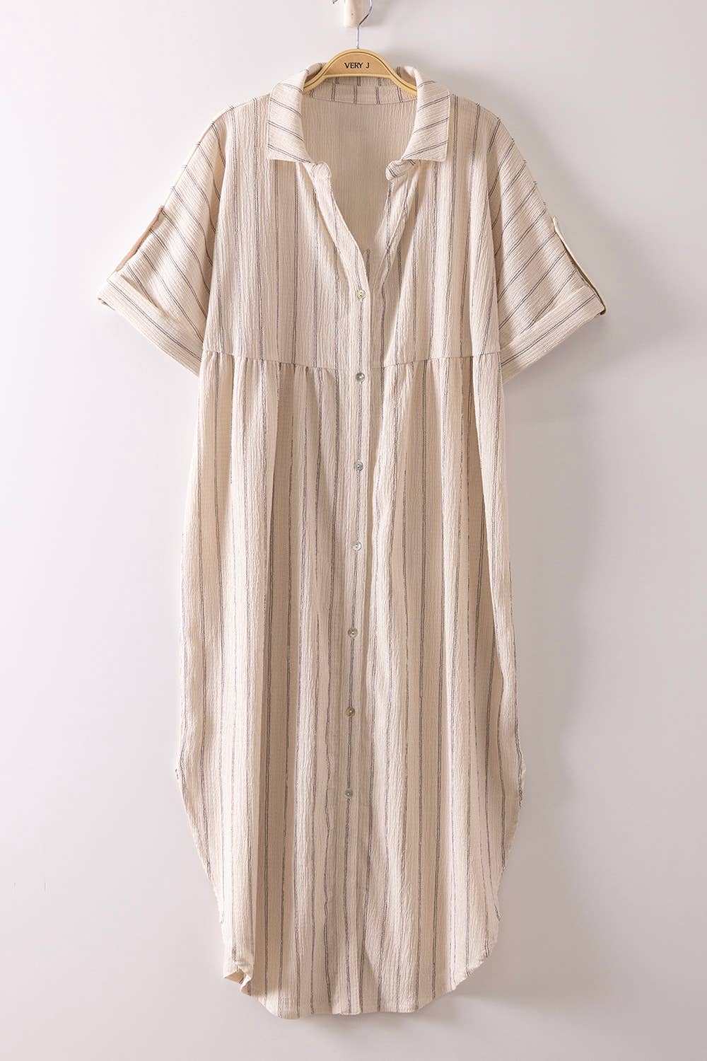 Linen Midi Button Down Dress