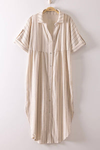 Linen Midi Button Down Dress