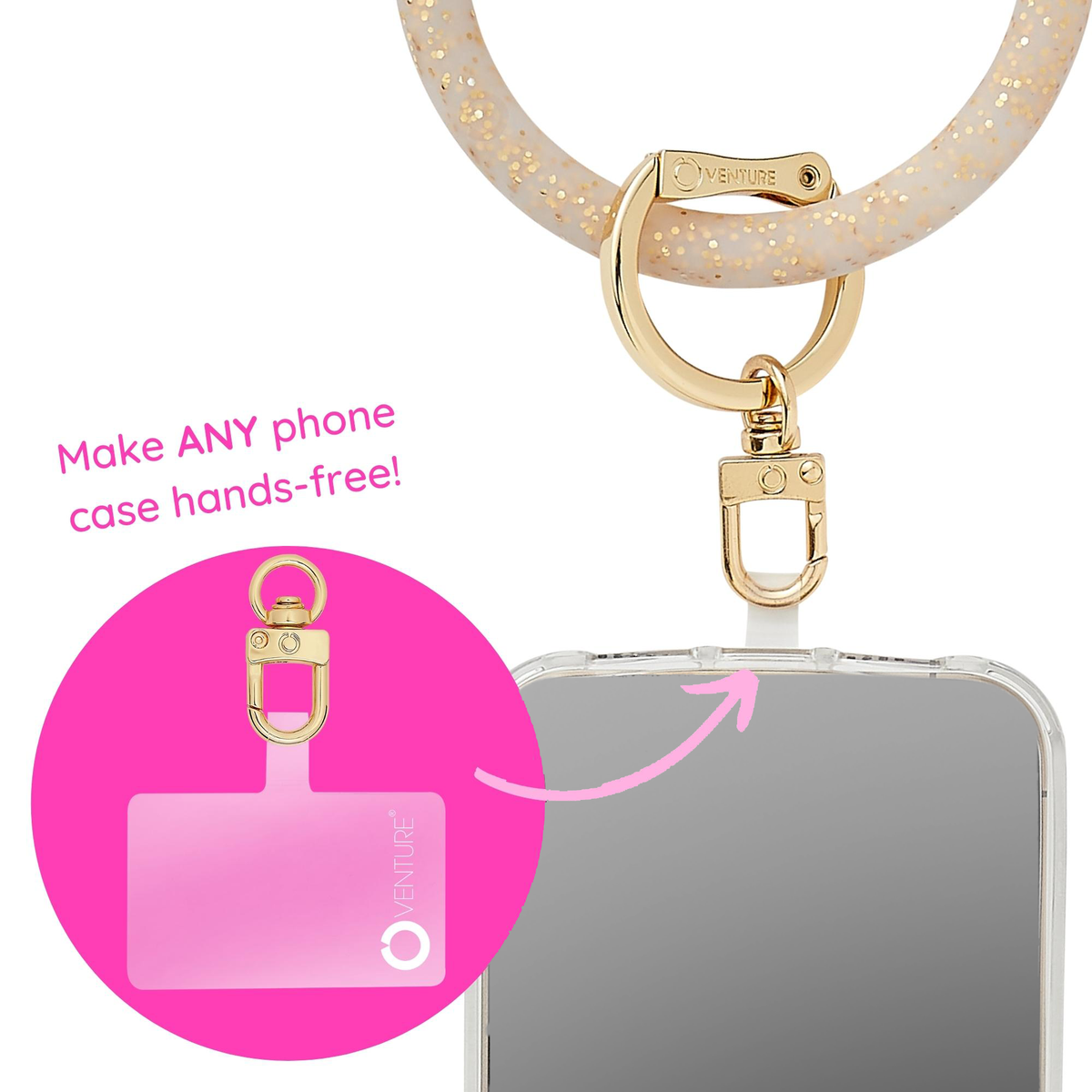 Universal Phone Connector - Gold Phone Tab