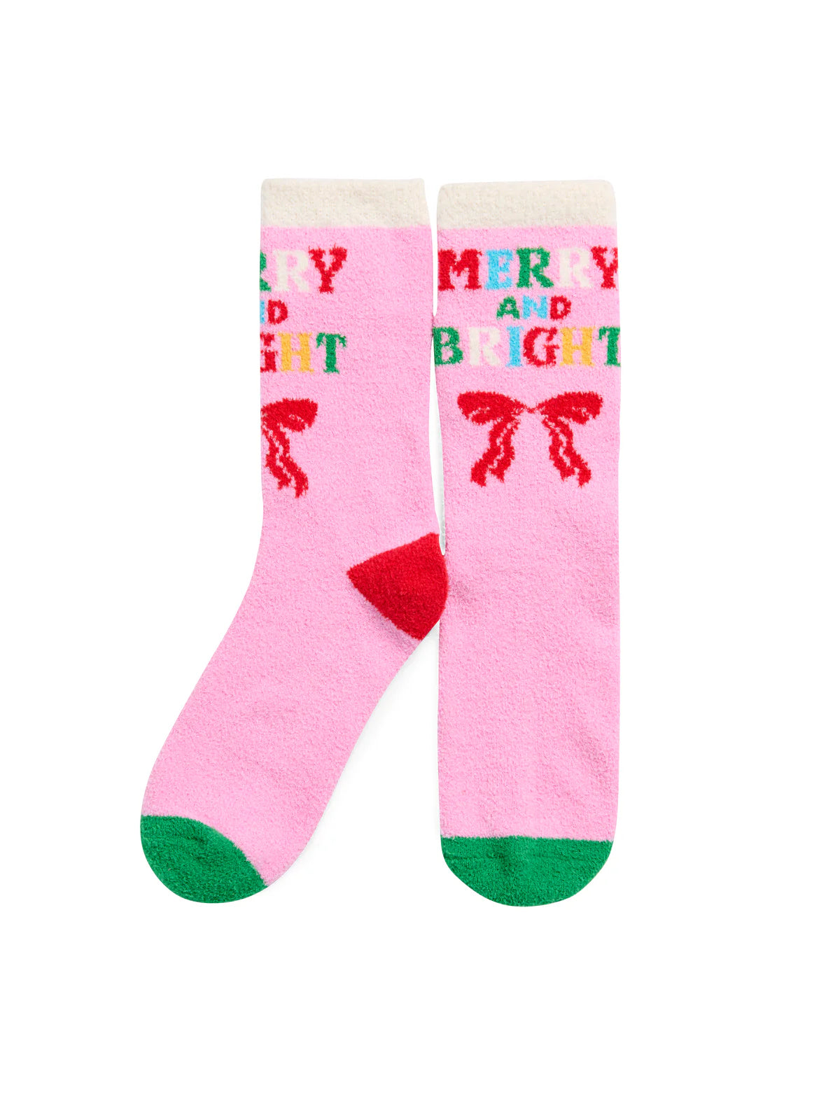 "Merry & Bright" Socks - Pink
