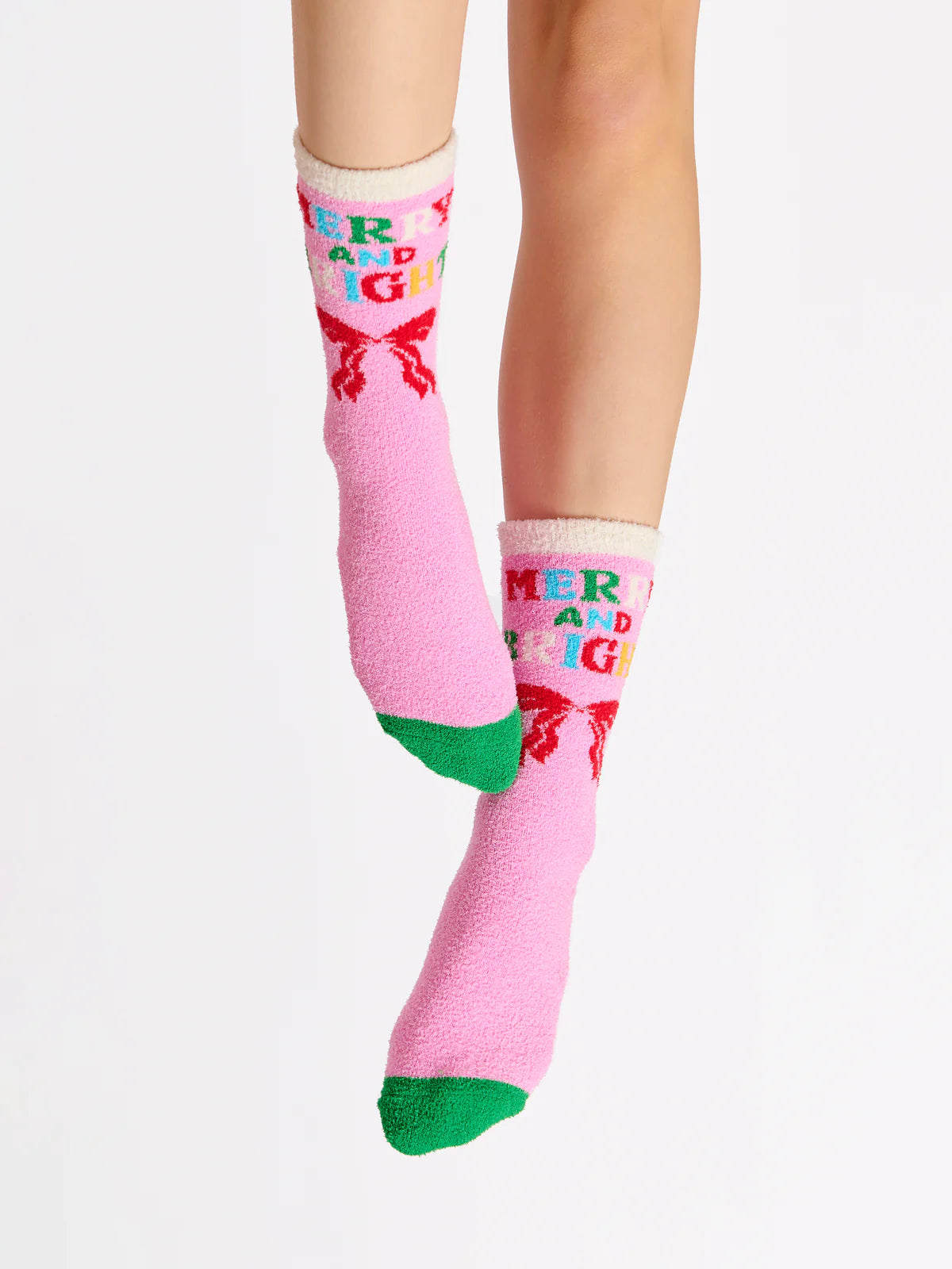 "Merry & Bright" Socks - Pink